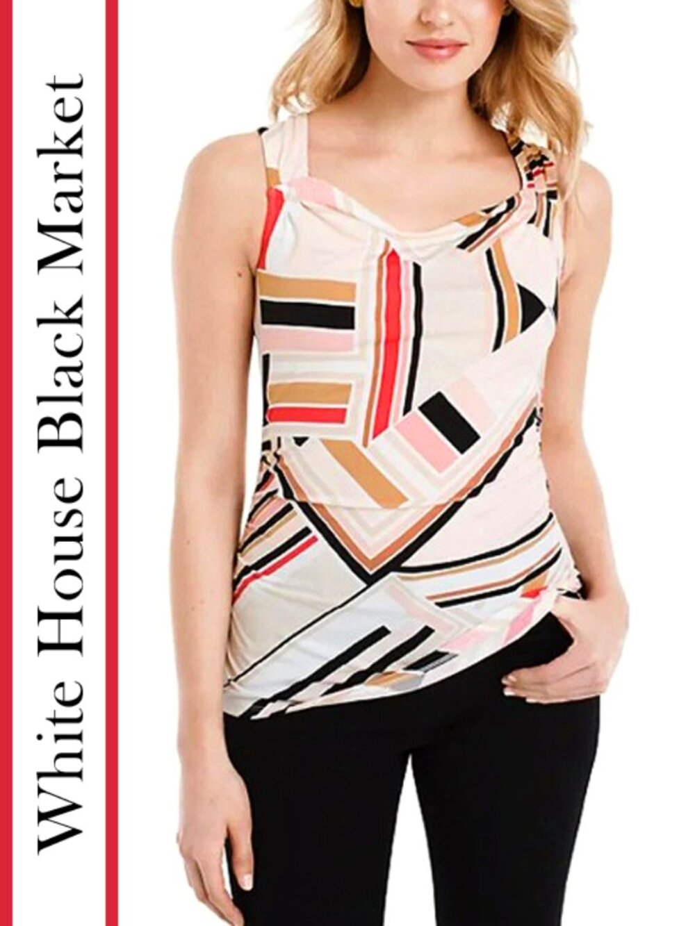 WHBM | Mixed Print Sleeveless Top